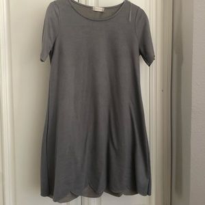 Gray Altar’d state suede scalloped dress